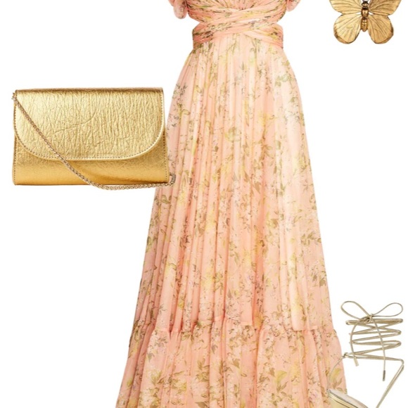 Mac Duggal Ruffle Cutout Floral Gown - Picture 7 of 12